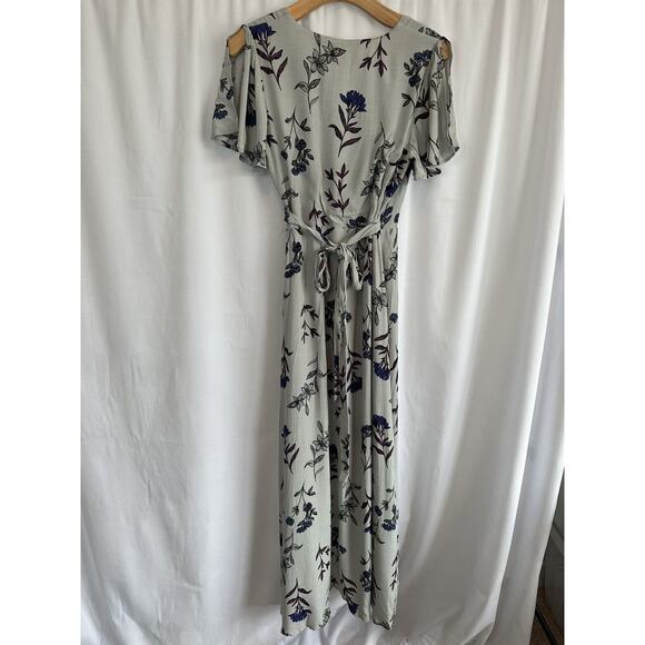 Astr The Label Hadley Maxi Wrap Dress Short Sleeve Floral Lined Size Womens SM - Picture 8 of 10